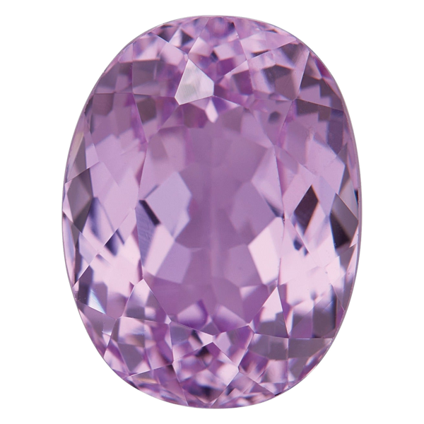 Natural Pink Kunzite, oval cut, face-up | Sapphire Row