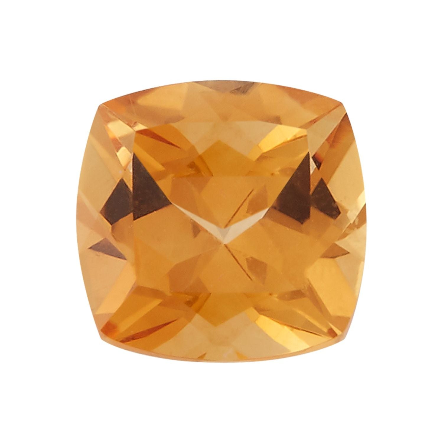 6 mm Cushion Natural Orange Citrine – Faceted Cut – A Quality — Sapphire Row