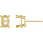 Oval 4-Prong Stud Earrings Setting — 14K Yellow Gold — original mounting