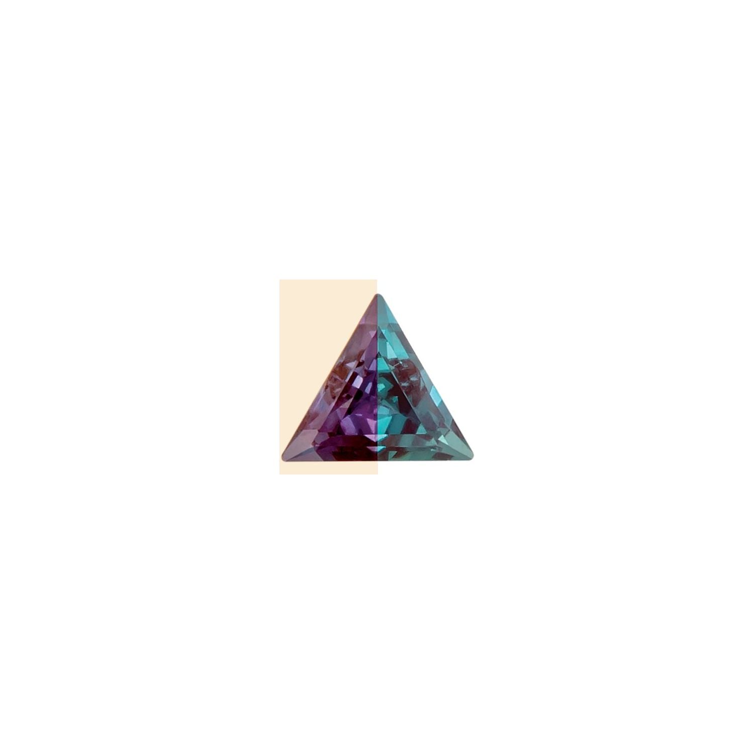 5 mm Triangle Lab-Grown Color Change Alexandrite – Step-Cut – Eye-Clean Quality — Sapphire Row