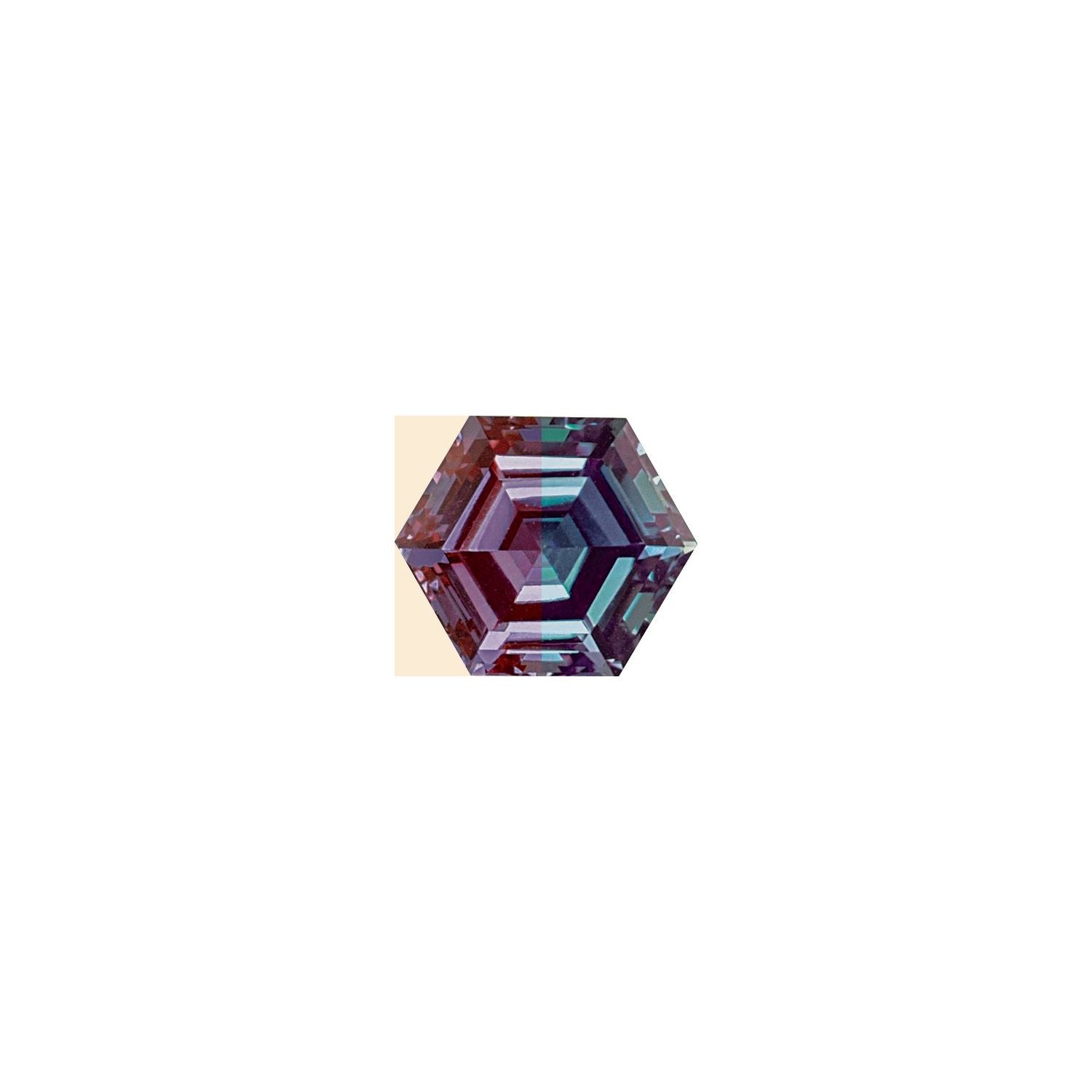 7 mm Hexagon Lab-Grown Color Change Alexandrite – Step-Cut – Eye-Clean Quality — Sapphire Row