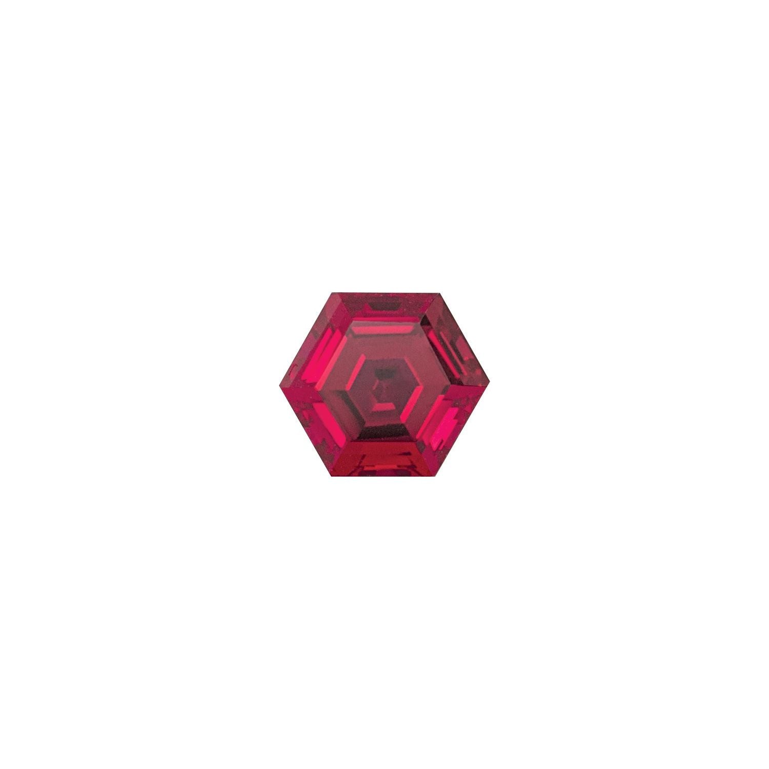 7 mm Hexagon Lab-Grown Red Ruby – Step-Cut – Eye-Clean Quality — Sapphire Row
