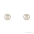 Sapphire Row Freshwater Pearl Stud Earrings - Yellow Gold (view 2)