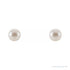 Sapphire Row Freshwater Pearl Stud Earrings - White Gold (view 2)