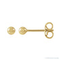 Sapphire Row Gold Ball Stud Earrings - Yellow Gold