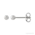 Sapphire Row Gold Ball Stud Earrings - White Gold