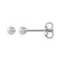 Sapphire Row Gold Ball Stud Earrings - White Gold