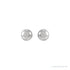 Sapphire Row Gold Ball Stud Earrings - White Gold (view 2)