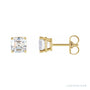 Sapphire Row Asscher Lab-Grown Diamond Studs - Yellow Gold