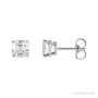 Sapphire Row Asscher Lab-Grown Diamond Studs - White Gold