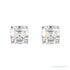 Sapphire Row Asscher Lab-Grown Diamond Studs - White Gold (view 2)