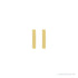 Sapphire Row Gold Vertical Bar Earrings - Yellow Gold (view 2)