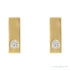 Sapphire Row Natural Diamond Detail Bar Earrings - Yellow Gold (view 2)