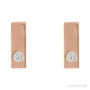 Sapphire Row Natural Diamond Detail Bar Earrings - Rose Gold (view 2)