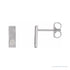 Sapphire Row Natural Diamond Detail Bar Earrings - White Gold