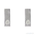 Sapphire Row Natural Diamond Detail Bar Earrings - White Gold (view 2)