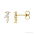 Sapphire Row Natural Diamond Trailing Marquise Earrings - Yellow Gold