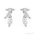 Sapphire Row Natural Diamond Trailing Marquise Earrings - Platinum (view 2)