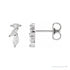 Sapphire Row Natural Diamond Trailing Marquise Earrings - White Gold