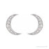 Sapphire Row Natural Diamond Crescent Moon Earrings - Platinum (view 2)