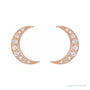 Sapphire Row Natural Diamond Crescent Moon Earrings - Rose Gold (view 2)