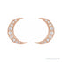 Sapphire Row Lab-Grown Diamond Crescent Moon Earrings - Rose Gold (view 2)