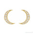 Sapphire Row Lab-Grown Diamond Crescent Moon Earrings - Yellow Gold (view 2)