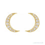 Sapphire Row Lab-Grown Diamond Crescent Moon Earrings - Yellow Gold (view 2)