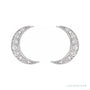 Sapphire Row Lab-Grown Diamond Crescent Moon Earrings - White Gold (view 2)