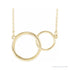 Sapphire Row Interlocking Circles Necklace - Yellow Gold, Jumbo