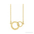 Sapphire Row Interlocking Circles Necklace - Yellow Gold, Petite