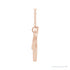 Sapphire Row Interlocking Circles Necklace - Rose Gold, Jumbo (view 2)