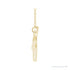 Sapphire Row Interlocking Circles Necklace - Yellow Gold, Standard (view 2)