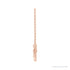 Sapphire Row Interlocking Circles Necklace - Rose Gold, Petite (view 2)