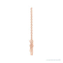 Sapphire Row Interlocking Circles Necklace - Rose Gold, Petite (view 2)