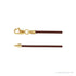 Sapphire Row Leather Cord Necklace - Yellow Gold, Dark Brown