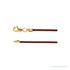 Sapphire Row Leather Cord Necklace - Yellow Gold, Dark Brown (view 2)