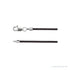 Sapphire Row Leather Cord Necklace - White Gold, Black (view 2)