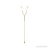 Sapphire Row Natural Diamond Bar Y Necklace - Yellow Gold
