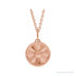 Sapphire Row Gold SunDisc Necklace - Rose Gold