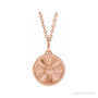 Sapphire Row Gold SunDisc Necklace - Rose Gold