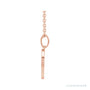 Sapphire Row Gold SunDisc Necklace - Rose Gold (view 2)