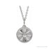 Sapphire Row Gold SunDisc Necklace - Platinum