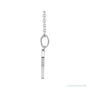 Sapphire Row Gold SunDisc Necklace - Platinum (view 2)