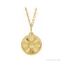 Sapphire Row Gold SunDisc Necklace - Yellow Gold