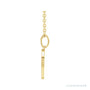 Sapphire Row Gold SunDisc Necklace - Yellow Gold (view 2)