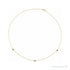 Sapphire Row Natural Black Diamond Station Necklace - Yellow Gold, 3-Station (1/5 ctw)