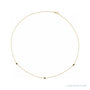 Sapphire Row Natural Black Diamond Station Necklace - Yellow Gold, 3-Station (1/5 ctw)