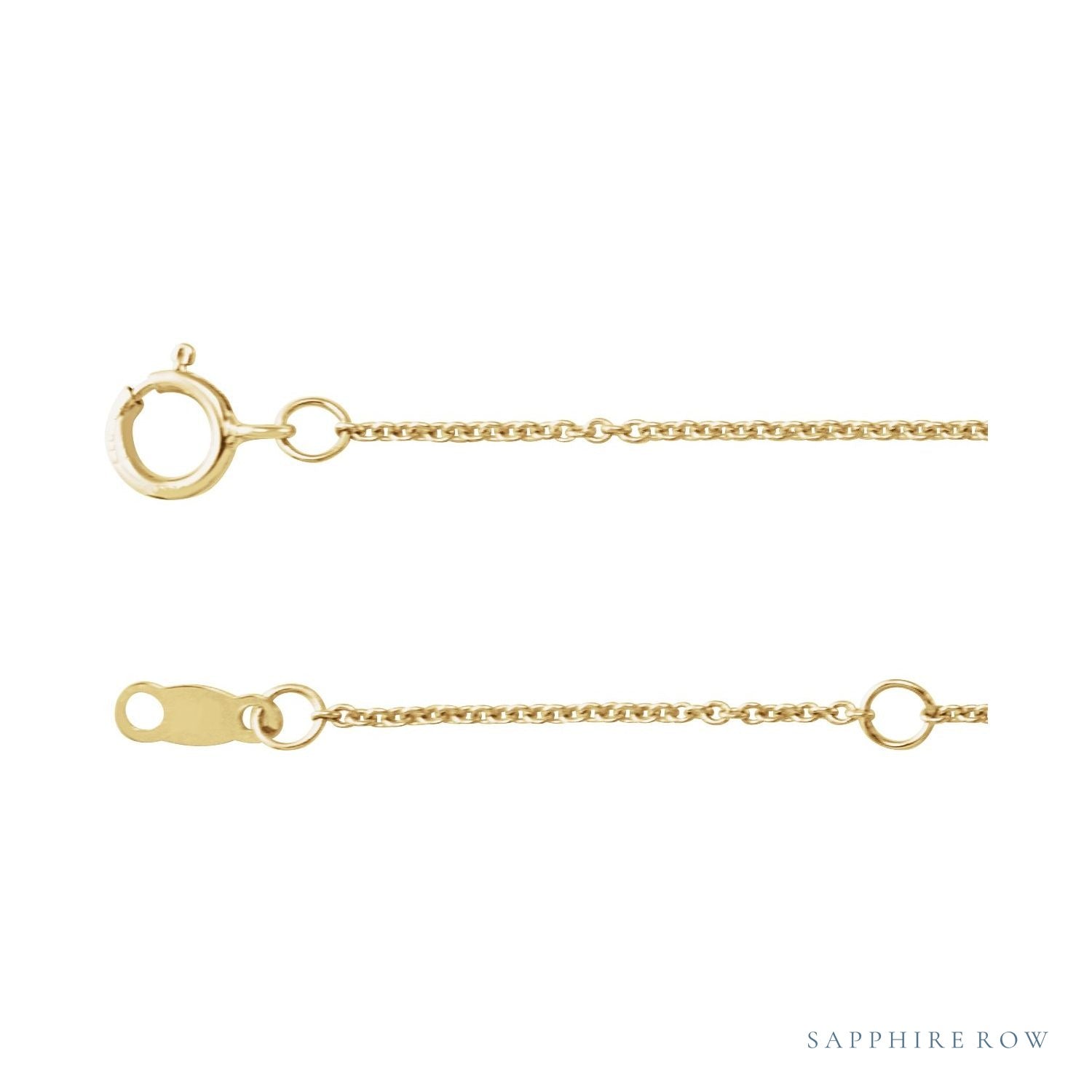 Sapphire Row Natural Black Diamond Station Necklace - Yellow Gold, 3-Station (1/5 ctw) (view 2)