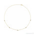 Sapphire Row Natural Black Diamond Station Necklace - Yellow Gold, 5-Station (1/4 ctw)